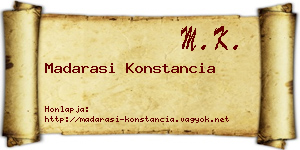 Madarasi Konstancia névjegykártya